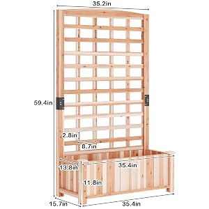 raised garden bed privacy screen outdoor vertical garden planter