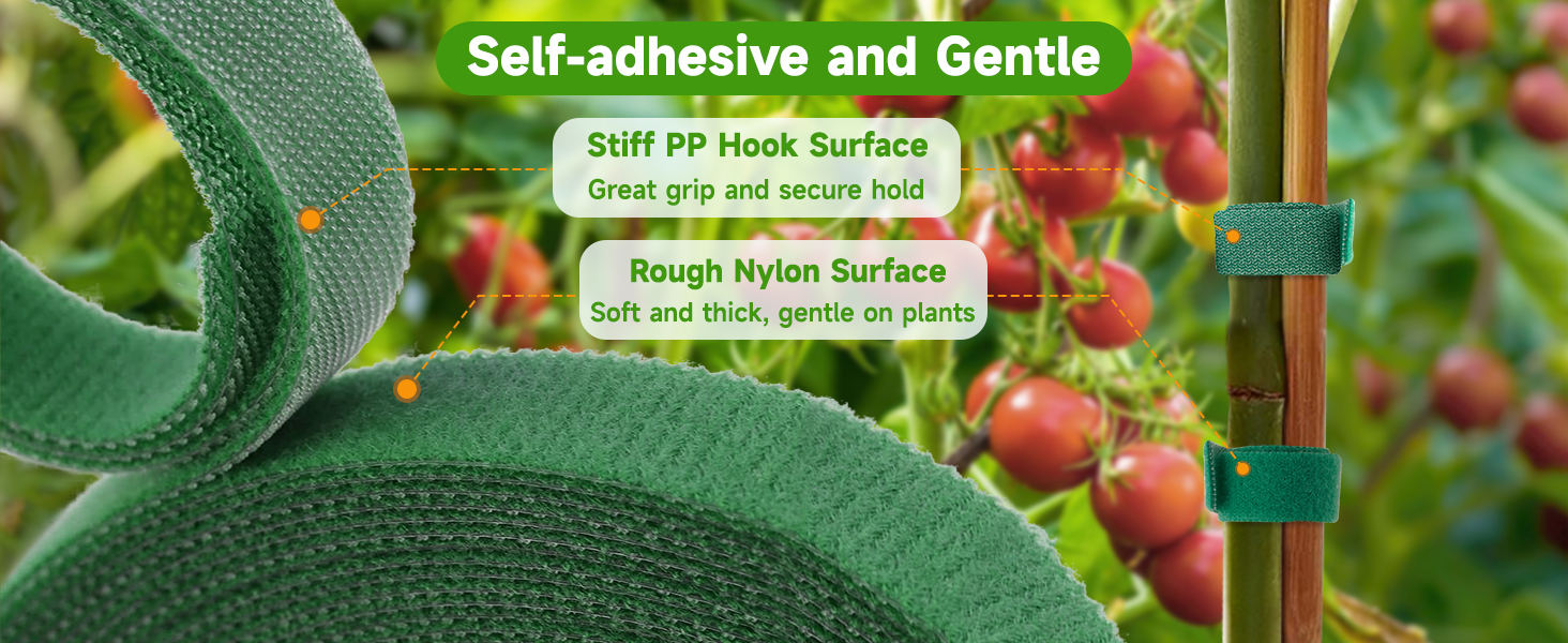 50m Attaches De Jardin Pour Plantes, 10mm Vert Gazon Liens De Plantes Bande De Fixation Reutilisable Attache Auto Agrippante Resistant Aux Intemperies Pour Plantes 25mrouleau 84487153