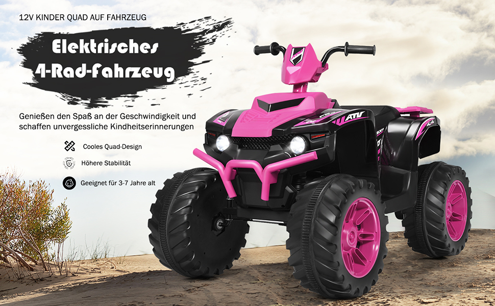 Elektro Kinderquad Scheinwerfer Mini Elektroquad Musik Hupe Kinder Quad Kindermotorrad Elektroauto