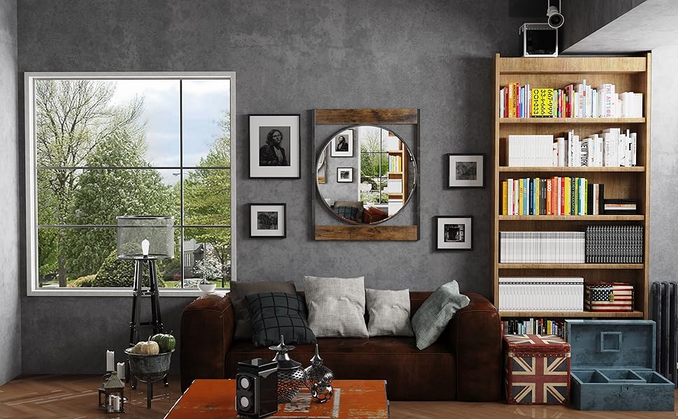 Specchio da Parete Decorativo Argento Industriale