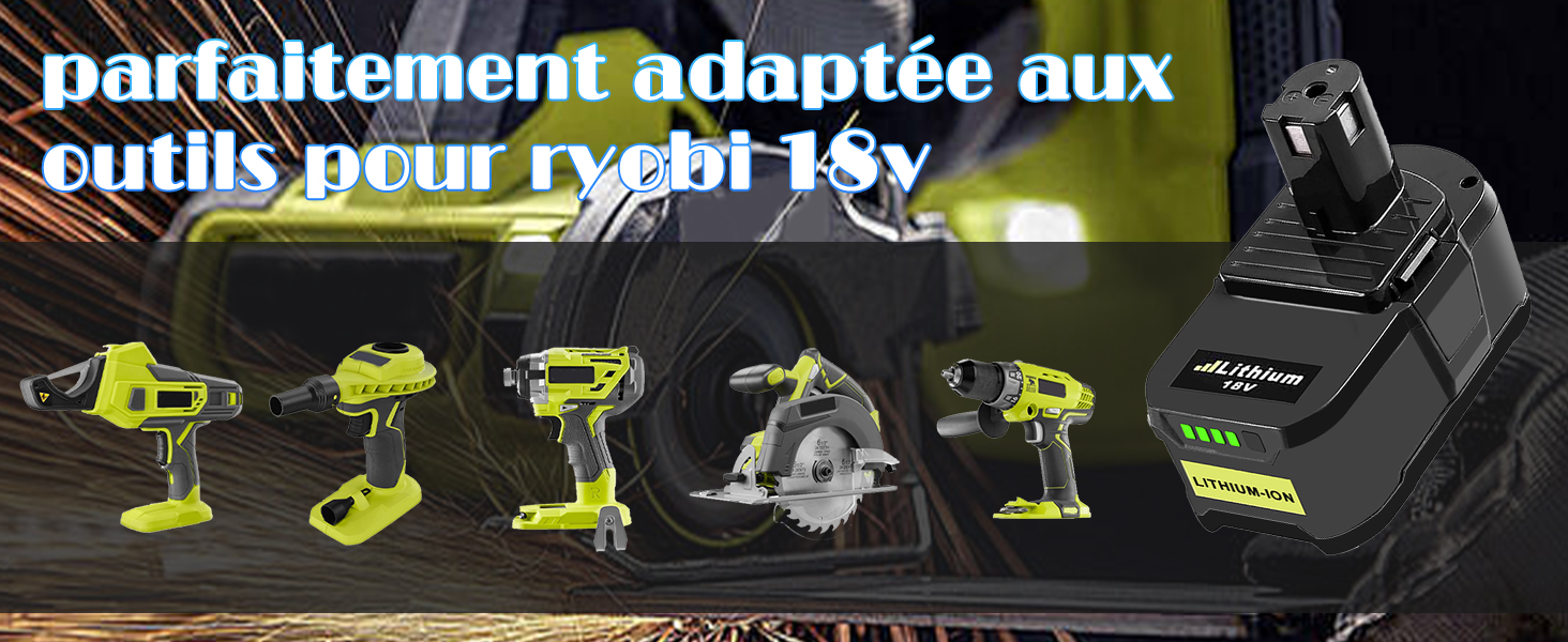 Batería de repuesto Dosctt P108 de 18 V y 5,5 Ah para Ryobi de 18 V P108