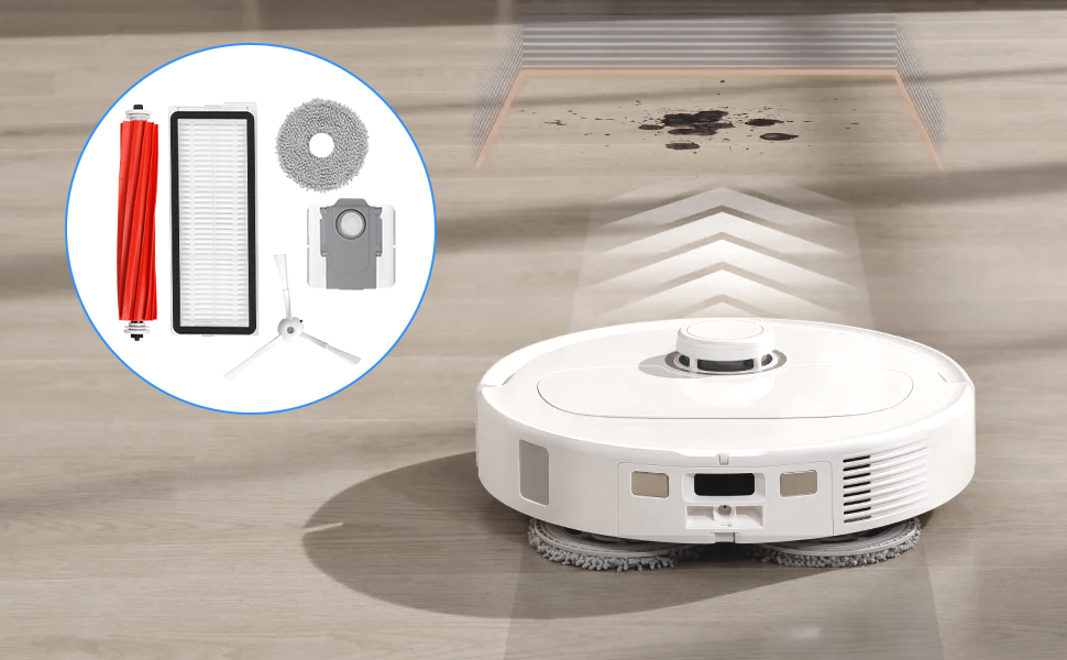 Fixbetter Kit d'accessoires pour robot Roborock Q Revo MaxV/Q Revo Pro Pièces de rechange