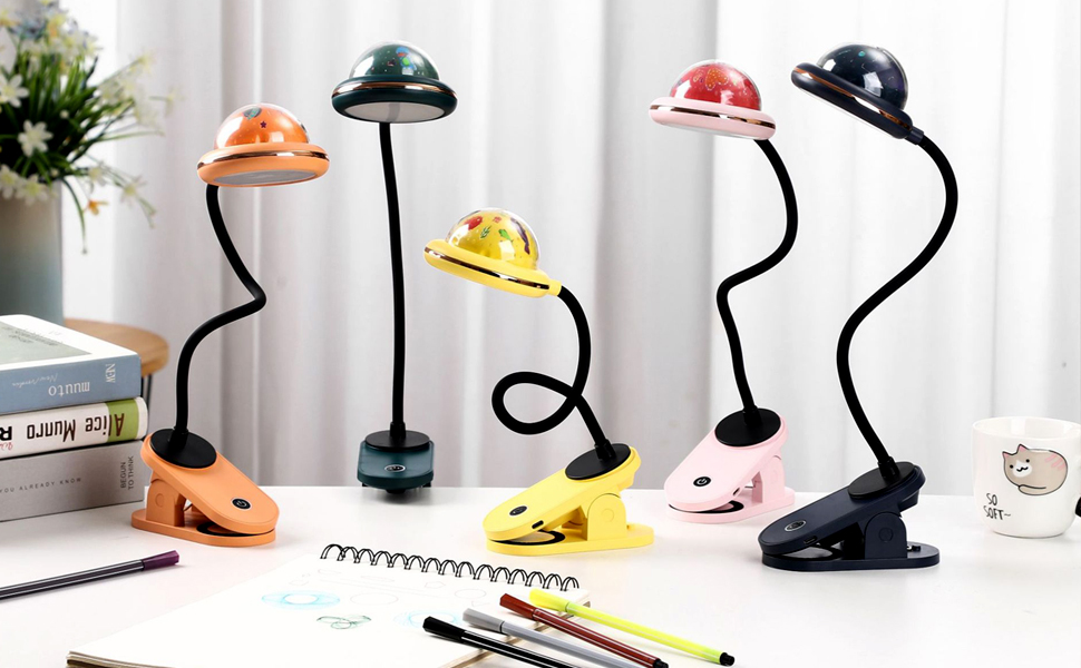  Lámpara de lectura LED recargable con clip