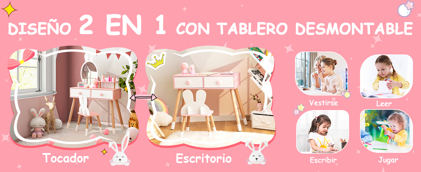 Tocador de Mauillaje para Niña