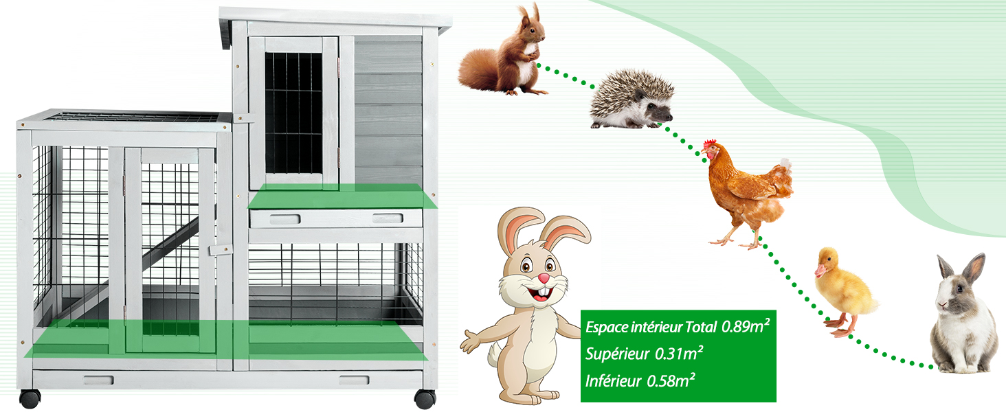 Cage à lapins YODOLLA