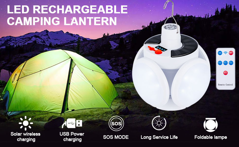 Lampe de camping solaire