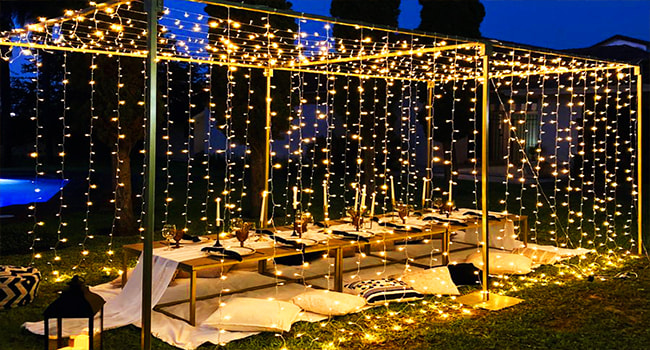 Cortina de luz 6m x 3m 600 LED