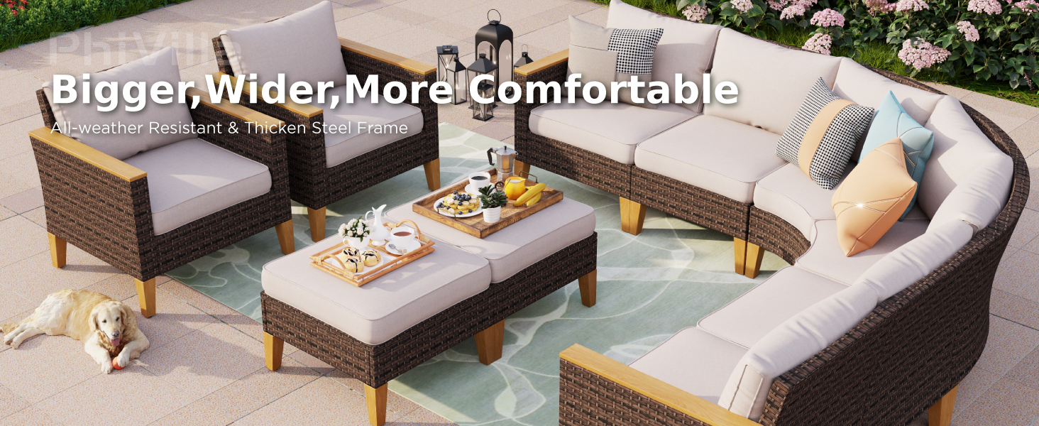 OVERSIZED PATIO FURNITURE SET
