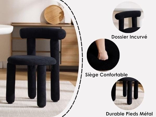 chaise de salle a manger noir