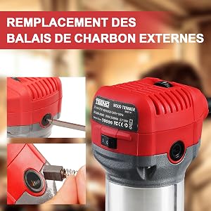 TEENO Défonceuse Affleureuse Électrique 800W  4