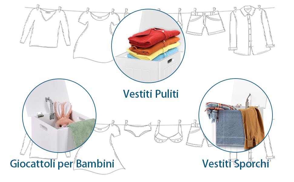 Cesto per biancheria sporca GOPLUS