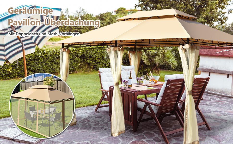 terrassenpavillon überdachung für den außenbereich