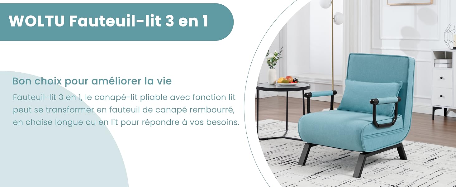 Fauteuil Lit 1 Place Convertible