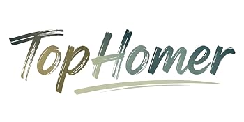 Text reads 'TopHomer' shown in three different stylized typography variations, displayed horizontally across the image.