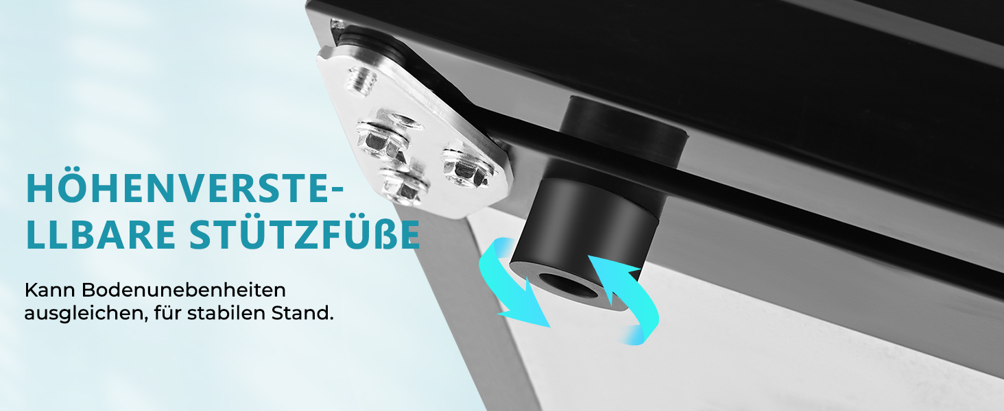 Höhenverstellbare Stützfüße