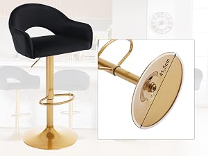 WOLTU Taburete de Bar Juego de 2, Silla de Bar, Altura Ajustable