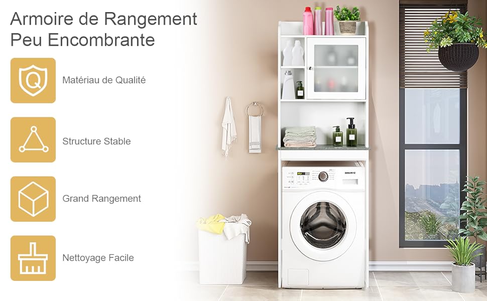 COSTWAY Meuble WC 1 Porte Grand Espace De Rangement/Meuble Dessus Toilette Avec Planche Réglable/Meuble De Machine à Laver-59 X 19 X 173cm Blanc -Songmics Soldes Magasin AAHKMJXYDAFdJAOAIMEbOAchlkWZ0oakZn uVZ0mPidMNbILvCvspZ4oG3fPgIqc1P26RdPiG8KHKUtblW5 ULKvLD1OHzwX jolGWPZGyLZfNUucqyZdFh3L9Nznd6g eaqCHq G6rN4gBj8 26EqFh gt2EXCrYM Pr3xzkor i7PdqSGIr5EwBlQoZWXrXZPwfaiYgrAR 1 1RHRDjc9K