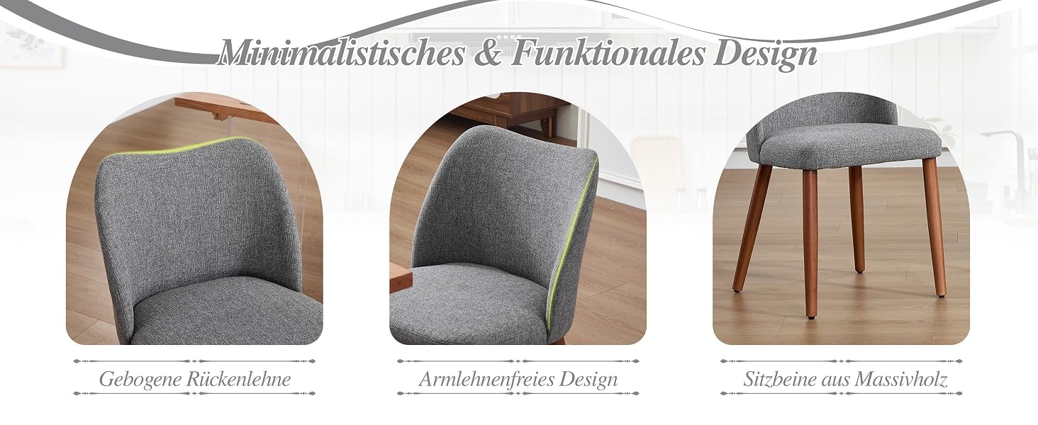 Der Text lautet „Minimalistisches & Funktionales Design“.