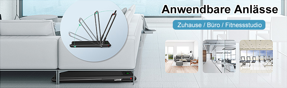 2 in 1 Laufband mit APP & Fernbedienung | Bluetooth