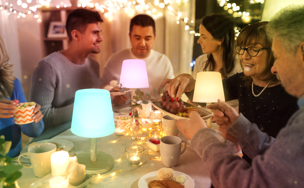 Lámpara de mesa inalámbrica recargable
