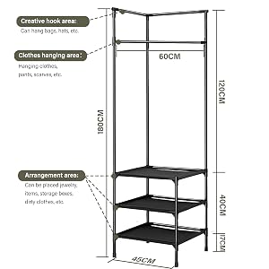 Metal clothes rail, coat stand