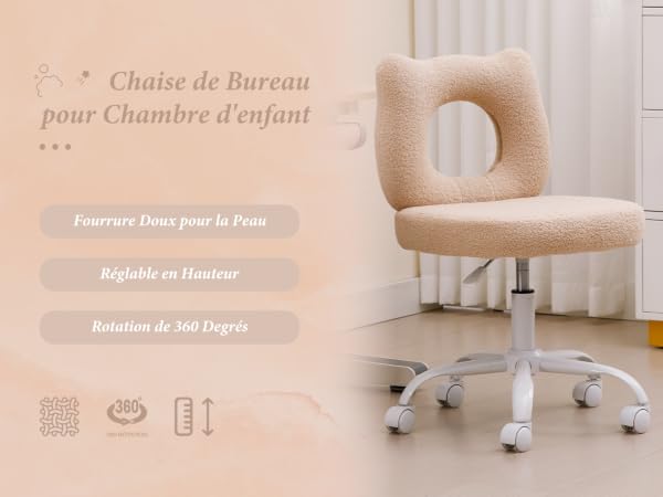 fauteuil bureau enfant fauteuil bureau pour fille chaise rose