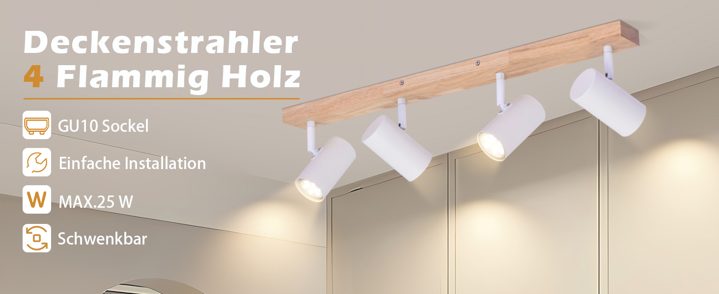 Deckenstrahler 4 Flammig