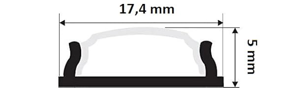 Profilo in alluminio flessibile curvabile per striscia