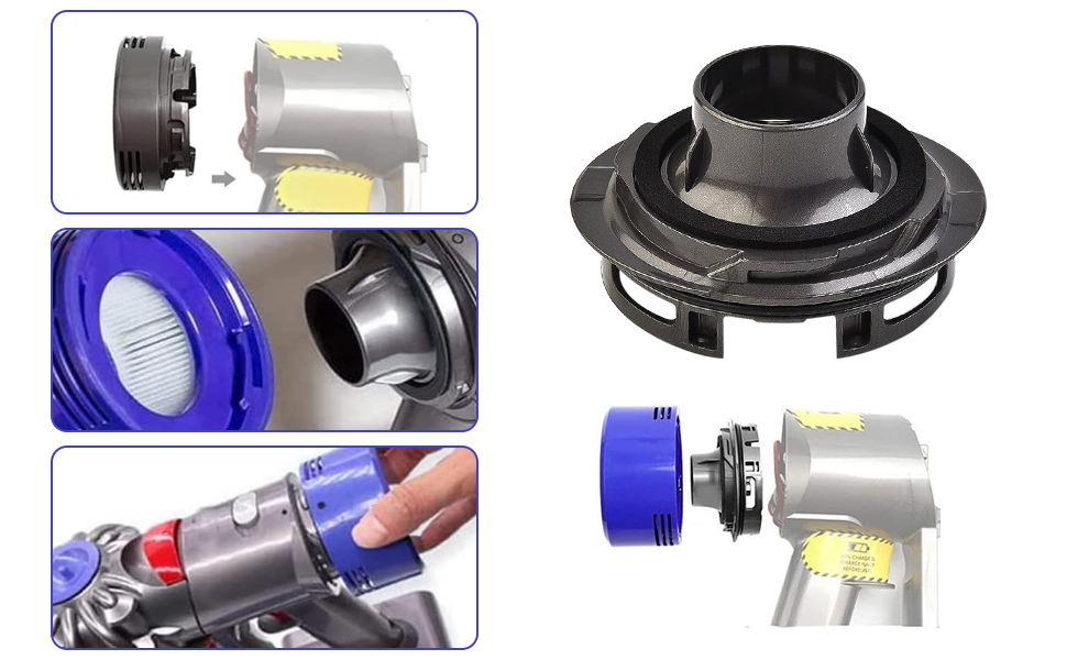Fixbetter Rückmotorabdeckung und Rückfilter-Kit für Dyson V7 V8 Zubehör