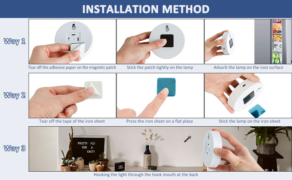 Lámpara LED con sensor de movimiento recargable por USB