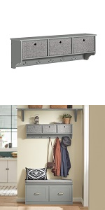 Estante de Pared con Cajón, Estante Estantería para la Sala, Estilo Moderno  FRG93-WN SoBuy ES