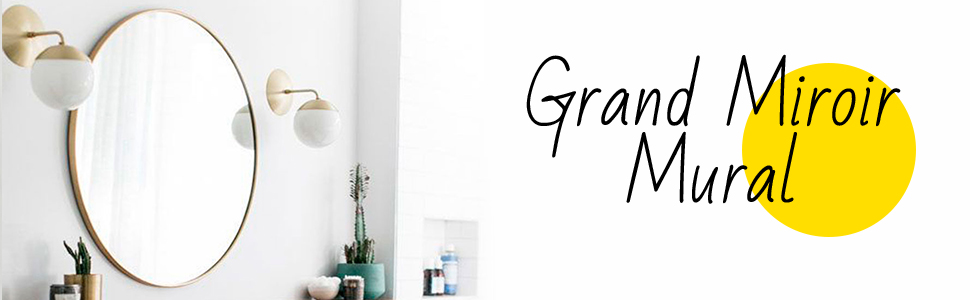 miroir mural rond grand