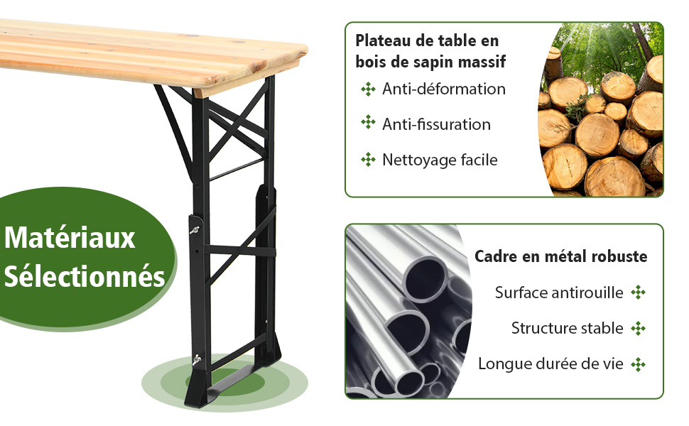Table de Pique-nique Pliante