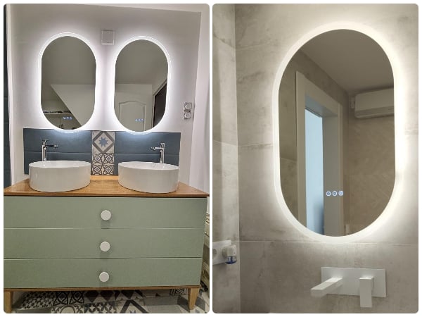 Specchio Bagno con Luce Specchio Bagno LED Disappannamento Dimmerabile 3 Temperature di Colore