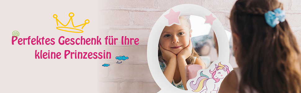 Frisierkommode rosa Schminkkommode weiß Mädchen kindertisch ab 3 jahren kleinkind Frisiertischset 