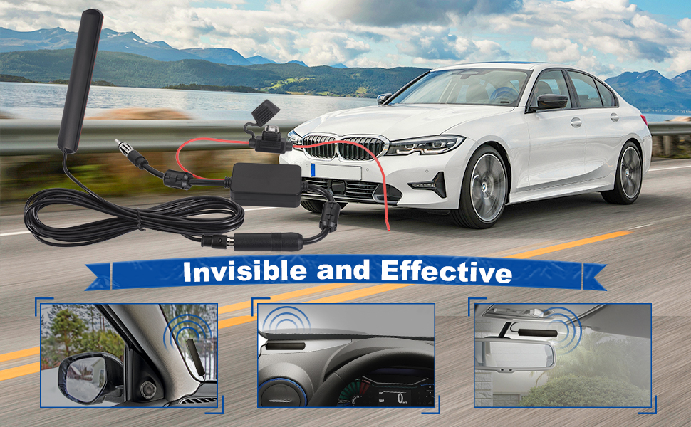 Car Stereo FM AM Radio Antenna Signal Booster Amplifier