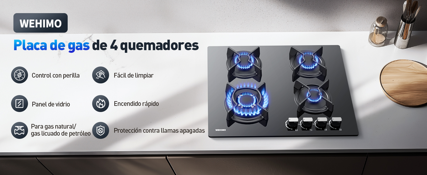 Placa de gas