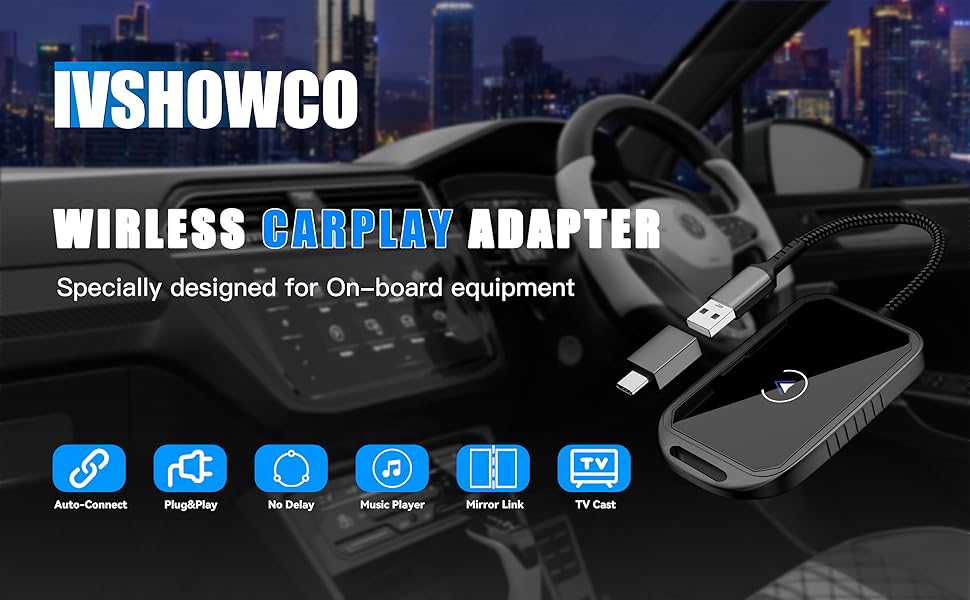 Wireless carplay adapter, suitable for Apple, stable connection
