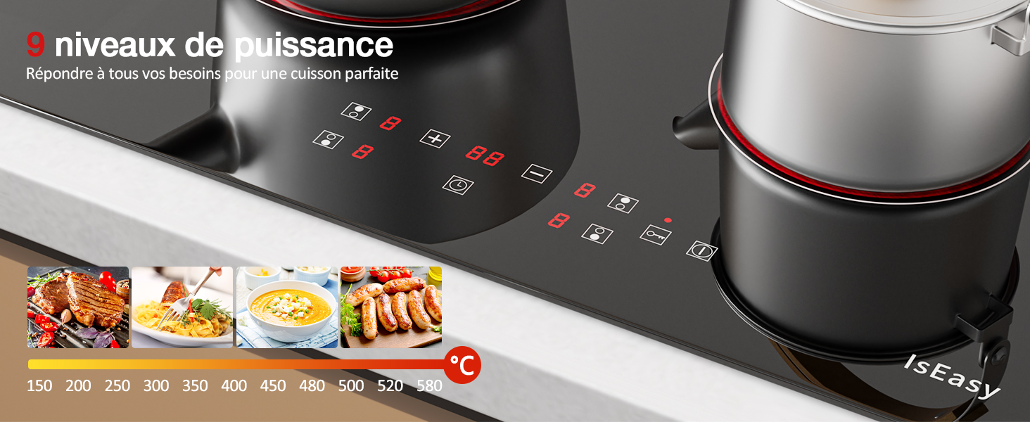 plaque de cuisson électrique en vitrocéramique