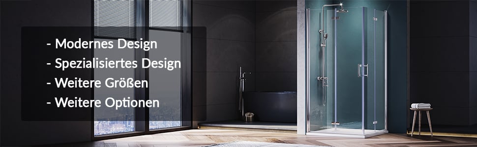 SONNI Duschkabine 100x100 cm falttür Eckeinstieg Faltdusche Doppel Duschtür 195cm Drehfalttür