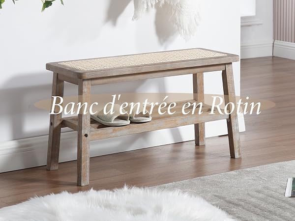 banc entree bois
