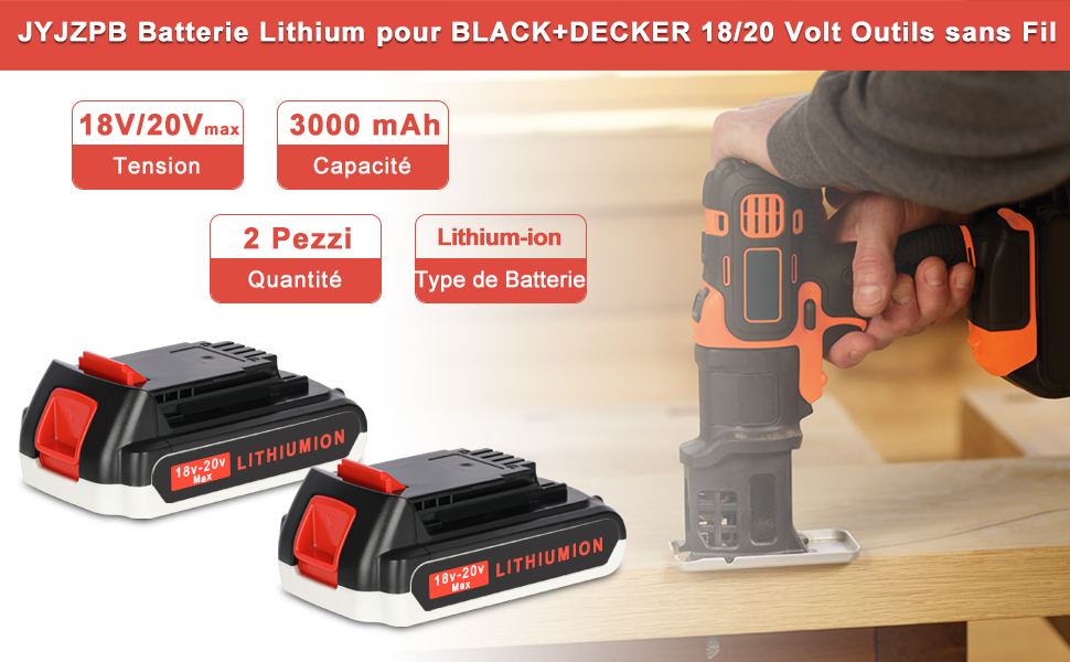 Outillage de jardin accessoires Packs batterie pour outils sans fil