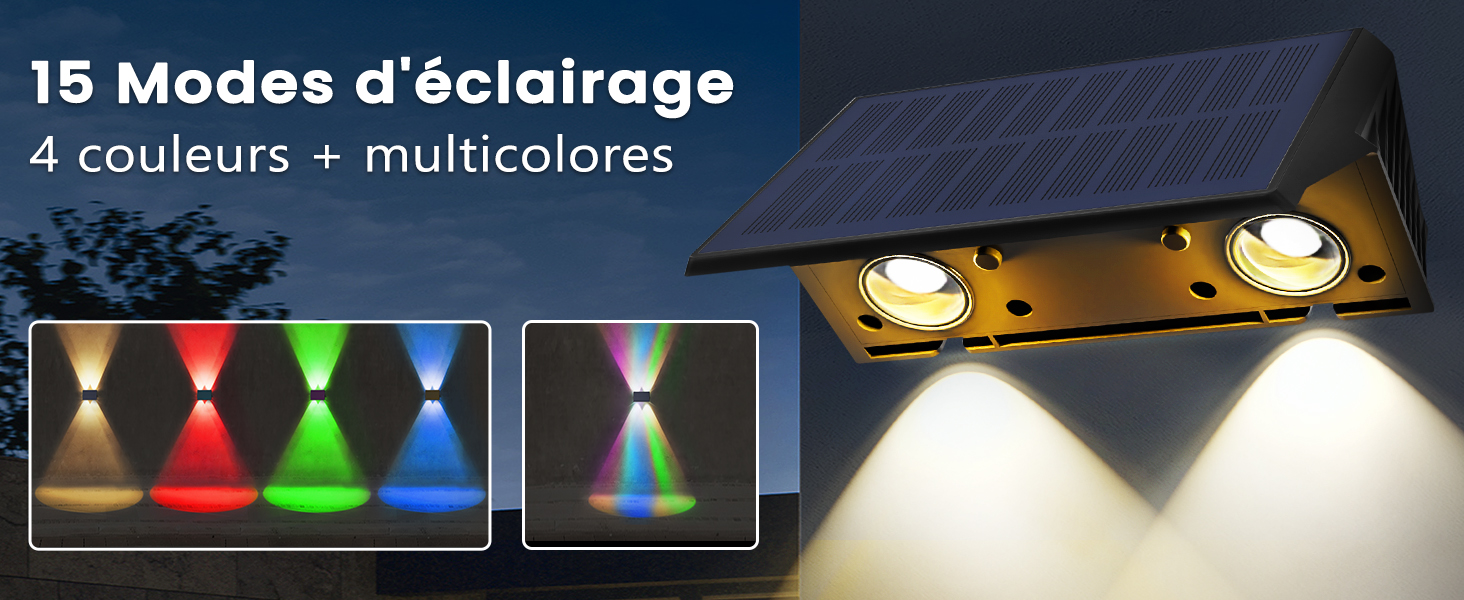 le panneau solaire est une lumière multicolore qui peut être utilisée pour éclairer le panneau solaire