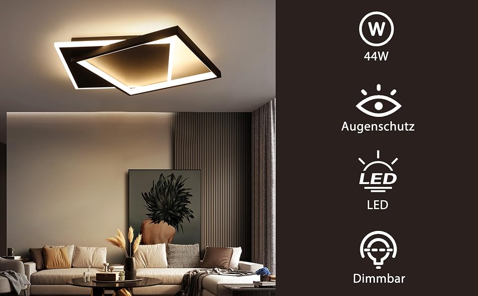 led deckenleuchte dimmbar wohnzimmer