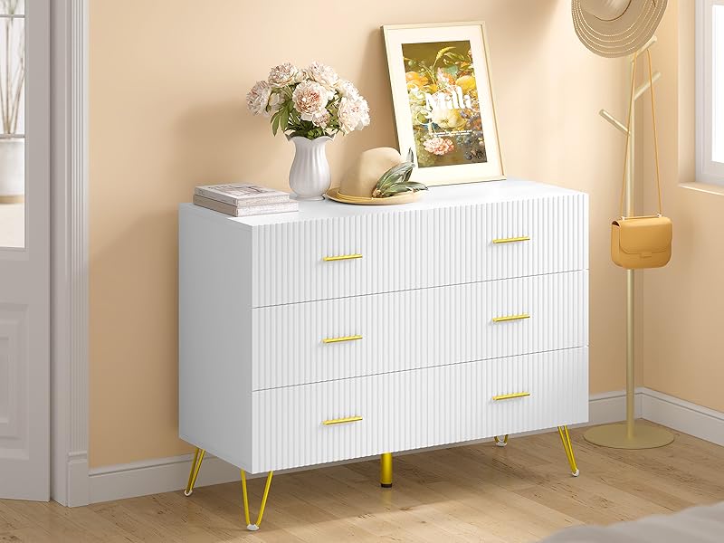 Cassettiera 6 Cassetti Legno Bianco - 110,5x70x40 Cm, Per Camera Da Letto O Soggiorno - Foto 7