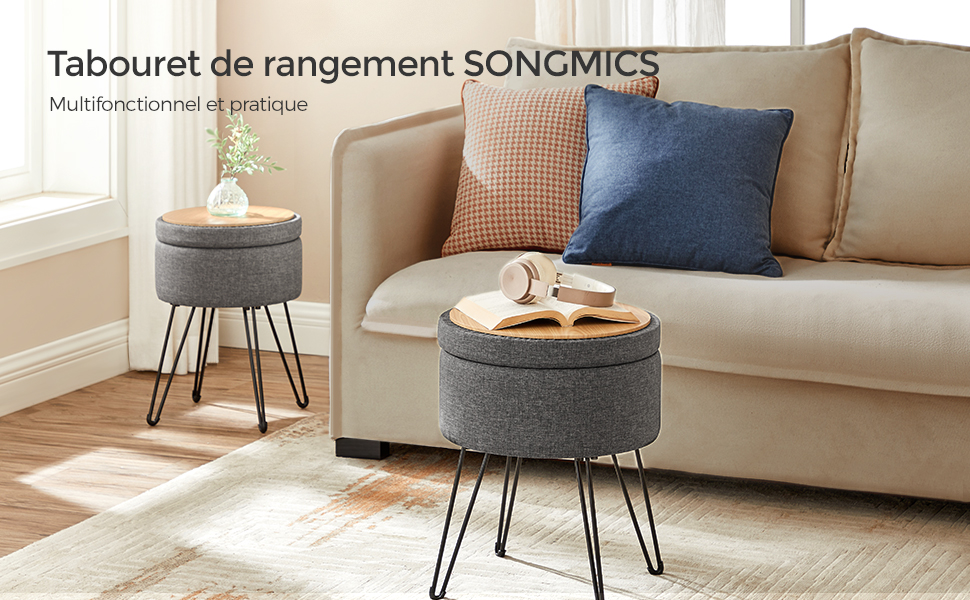 Tabouret de rangement SONGMICS 