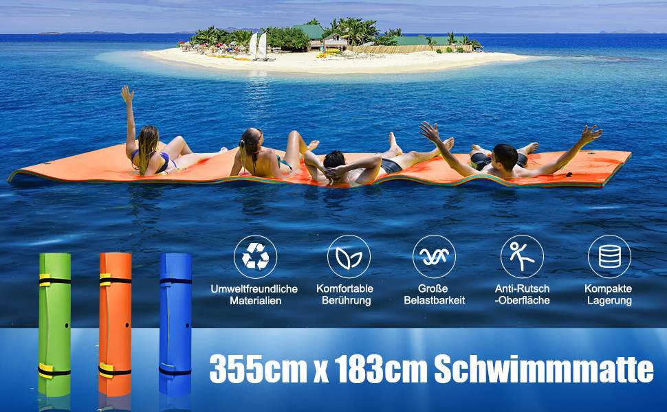 Axinyijia Aufblasbare Wasserhängematte 2025 - Schwimmbett Für Pool & Strand