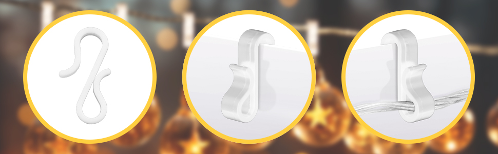 a white door hanger with a gold circle around it.
