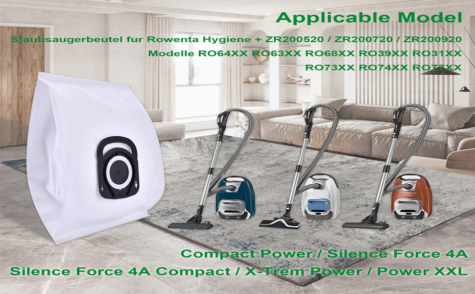 Pour Rowenta Compact ZR200520/ ZR200720/ Swirl R39/ ZR200920