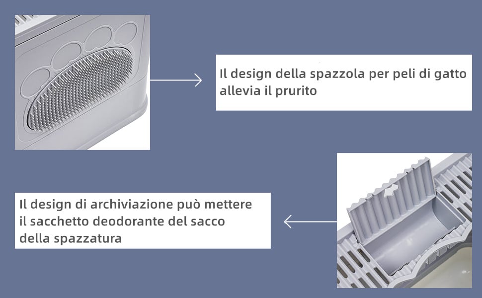BingoPaw Toilette per Gatti chiusa con cassetto Cassettina Contenitori per lettiere igienica gatti